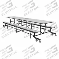 PALMER HAMILTON Cafeteria Bench Table: Gray Glace, Bench Seat, 29 in Overall Ht, 55 in Overall Lg (MPN 19F18293012GB). Key specifications — Tabletop Structural Material: Industrial Grade High Pressure Laminate with Particleboard Core; Tabletop Surface Material: Laminate.