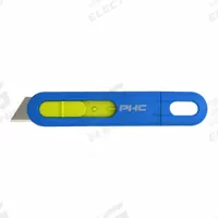 PACIFIC HANDY CUTTER, INC Utility Knife: 6 in Overall Lg, Textured, 5 1/2 in Overall Wd, 10 PK (MPN E12213-4). Key specifications — attr307884: Non-Changeable; attr307885: Carbon Steel Rounded Tip; attr307882: Green; attr307878: Textured; attr307881: Plastic; attr324892: PACIFIC HANDY CUTTER, INC.