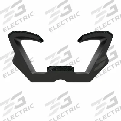 FAIRCHILD Edge Trim: Double Gripping Finger, 8 ft Overall Lg, EPDM Outer - Window Channel Edge Seal