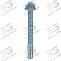 MKT FASTENING Wedge Anchor: 5 1/2 in Overall Lg, 1/2 in Dia, 1/2"-13 Thread Size, Steel, 10 PK (MPN 2612512). Key specifications — Brand: MKT FASTENING; Anchor Type: Wedge; Finish Type: Zinc Plated.