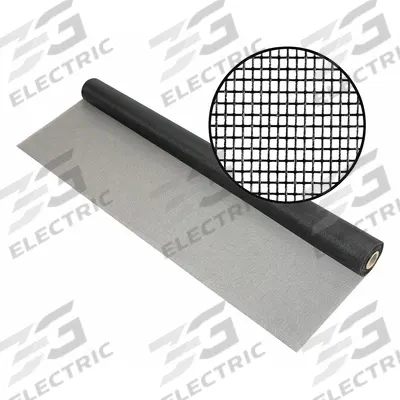 PHIFER Replacement Screen: Fiberglass, Charcoal, 18 x 14 Mesh Size, 4 ft Wd - Fiberglass Door and Window Screen