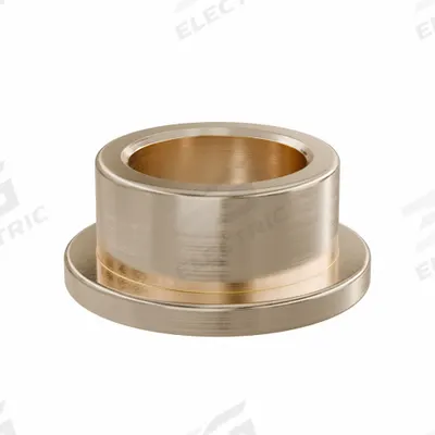 OILITE Flanged Sleeve Bearing: Bronze, SAE 841, 8 mm Bore, 11 mm OD, 6 mm Lg, -35°F to 300°F - Lubricated General Purpose Metallic Flanged Sleeve Bearings