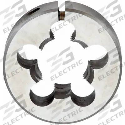 CLE-LINE Round Threading Die: 3/4"-16 UNF, 1 1/2 in OD, Adj, Carbon Steel (MPN C65251) - Adjustable Round Threading Dies