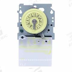 INTERMATIC Mechanical Time Switch: Compatible with Series T100 (MPN T104M). Key specifications — Manufacturer Part Number: T104M; Brand: INTERMATIC; Compatible with Series: T100; Includes: 208-277V AC DPST Timer Switch; Product Type: Mechanical Time Switch.