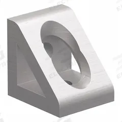 Inside Corner Bracket: Gusseted Inside-Corner Bracket, 10 Series, 1 in x 7/8 in x 1 in, 2 Holes (MPN 4132). Key specifications — Material: Aluminum; Brand: 80/20; Finish: Anodized.