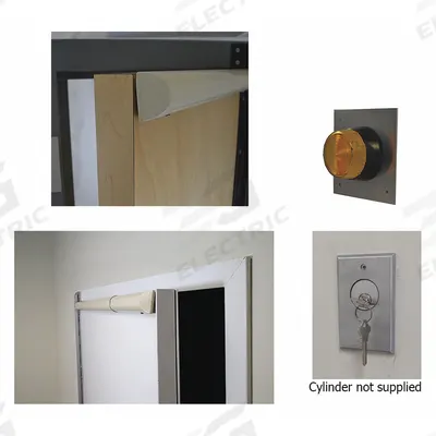 SECURITECH Anti-Ligature Door Alarm Kit: 120 V AC/DC, Mortise, Aluminum, Siren - Anti-Ligature Door Alarms