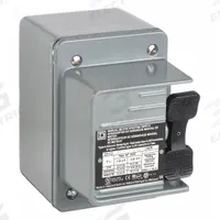 SQUARE D Manual Motor Switch: 2 Poles, 30 A, 4 NEMA Rating, Painted Steel Enclosure (MPN 2510KW1). Key specifications — Brand: SQUARE D; Maximum Voltage Rating: 230V DC; Mounting Style: Surface; Pilot Light: Not Included; Enclosure Material: Painted Steel.