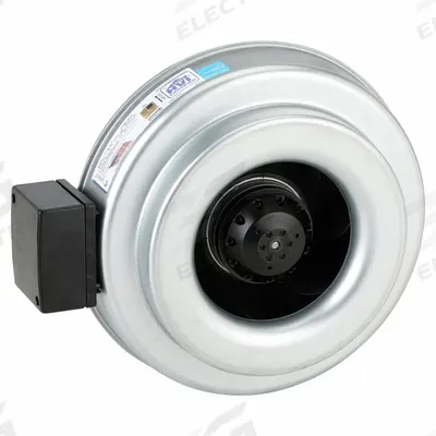 FANTECH In-Line Duct Fan: 513 cfm Max., 10 in Duct, 133 W, 120V AC, 1 Ph, IP44 - General Purpose Inline Duct Fans