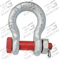 CROSBY Anchor Shackle: Anchor Shackle, 10,000 lb Working Load Limit, 1 1/16 in Wd Between Eyes, Red (MPN 1021038). Key specifications — Body Color: Silver; Brand: CROSBY.