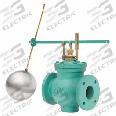 KECKLEY Float Valve Assembly: For Water Media, Angle Valve Body, Cylindrical, Horizontal Piping, Adj (MPN 477FG/IB). Key specifications — Body Material: Iron; Mounting: Horizontal Piping; Arm Adjustability: Adjustable; Brand: KECKLEY; Flow Rate: 95 gpm @50 psi; For Media: Water; Rod Thread: 3/8"-16; Valve Series: 77.