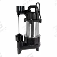 LITTLE GIANT Submersible Sump Pump: 1 hp, 115V AC, 72 gpm Flow Rate @ 10' of Head, 1 1/2 in FNPT (MPN 16EC-SSA-V). Key specifications — Rated Voltage: 115V AC; Brand: LITTLE GIANT; Switch: Piggyback Vertical Float.