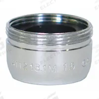 KISSLER Outlet: 1.5 gpm Flow Rate, Aerated Flow Outlet, Metal, Chrome Finish, Dual (MPN AB83-1000). Key specifications — Material: Metal; Product Type: Outlet; Connection Size: 15/16"-27; Brand: KISSLER.