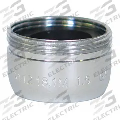 KISSLER Outlet: 1.5 gpm Flow Rate, Aerated Flow Outlet, Metal, Chrome Finish, Dual (MPN AB83-1000). Key specifications — Material: Metal; Product Type: Outlet; Connection Size: 15/16"-27; Brand: KISSLER.