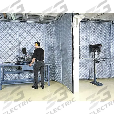 SINGER SAFETY Acoustic Partition: 0.85 NRC, 4 ft Overall Wd, 50 ft Overall Lg, 1 in Thick - Track-Mounted Hanging Acoustic Curtains