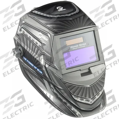 MILLER Welding Helmet: Auto-Darkening, 2 Arc Sensors, Black/Gray/Silver, Metal Matrix - Auto-Darkening Welding Helmets - Graphic
