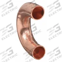 NIBCO Sweat Fitting Elbow: 3/8 in CTS x 3/8 in CTS, Cup x FTG, Wrot Copper (MPN U638-3/8)