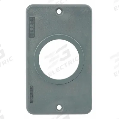 HUBBELL WIRING DEVICE-KELLEMS Outlet Box Plate: Portable Outlet Box Cover, Single Receptacles - Portable Power Outlet Box Covers