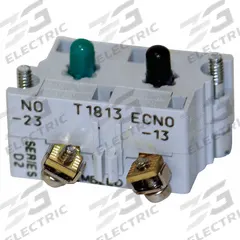 EATON Contact Block: 30 mm Panel Mounting Size, 1NO Early Close/1NC Late Open, Momentary (MPN 10250T57). Key specifications — Contact Form: 1NO Early Close/1NC Late Open; Switch Action: Momentary; Terminal Connection Type: Screw Clamp Terminals; Brand: EATON; Compatible with Series: E34.