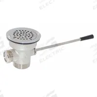 ENCORE Drain Assembly: Brass, Nickel, 4 1/2 in Overall Dia, Threaded, 1 1/2 in Pipe Dia (MPN D10-7400). Key specifications — Product Type: Drain Assembly; Brand: ENCORE; Finish: Nickel; Material: Brass; Includes: Strainer.