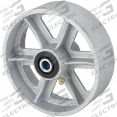 APPROVED VENDOR Caster Wheel: 6 in Wheel Dia., 2 in Wheel Wd, Iron, 1,200 lb Load Rating, Roller (MPN P-C-060x020/050R). Key specifications — Includes Spanner Bushing: Not Included; Wheel/Tread Material: Iron; Wheel/Tread Color: Silver; Brand: APPROVED VENDOR.