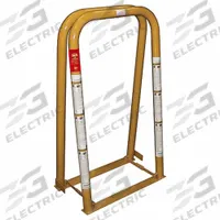 AME Tire Inflation Cage: Tire Inflation Cage, 2-Bar Cage, 69 lb Wt, 52 in Overall Ht, 27 in Base Lg (MPN 24425). Key specifications — Compatible Tire Type: OTR Tires; Brand: AME.