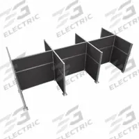 VERSARE Cubicle Kit: 72 in Overall Ht, 48 in_72 in Overall Wd, 9 Panels, Charcoal Gray, Fabric (MPN HPK-6P4-S-DGY). Key specifications — Panel Color: Charcoal Gray; Brand: VERSARE; Panel Material: Fabric.