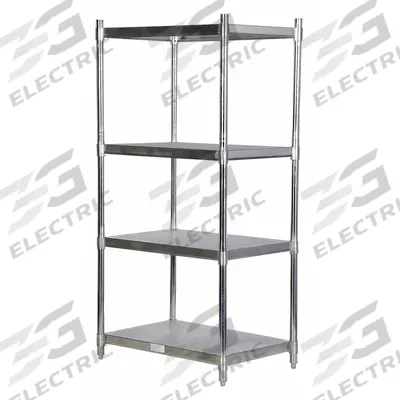 VESTIL Metal Shelving: 72 in x 36 in x 24 in, Solid Shelf, 600 lb Load Capacity per Shelf - Stainless Steel Open Metal Shelving