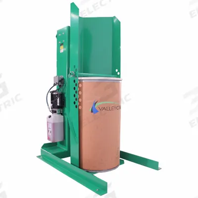 VALLEY CRAFT Drum Dumper: Steel, Stationary, 1,500 lb Wt Capacity, Fiber/Metal/Plastic - Drum Dumpers with Steel Chutes