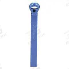 TY-RAP Cable Tie: 14 in Nominal Lg, 4 in Nominal Max. Bundle Dia., 0.18 in Wd, Blue, Std, 100 PK (MPN TY528M-NDT). Key specifications — Outdoor Use: No; Color: Blue; Brand: TY-RAP.