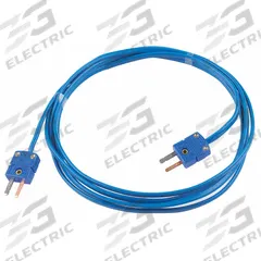 SANI-LOCK Extension Lead: Extension Lead, For Type T Thermocouple Type, 6 ft Extension Cable Lg (MPN ACC-EX-T-6-MM). Key specifications — attr1286510: Mini Connector; attr1286511: Male; attr1286512: Mini Connector; attr1286509: Male; attr1276105: SANI-LOCK.