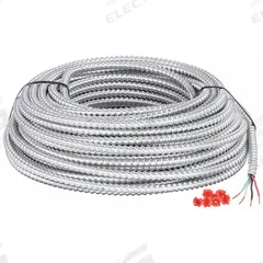 SOUTHWIRE Metal Clad Armored Cable: 14 AWG, 3 Conductors, Copper, 50 ft, Aluminum, Std, THHN (MPN 68582622). Key specifications — Brand: SOUTHWIRE.