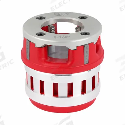 MILWAUKEE Pipe Threading Die Head: 12R, For 1 1/4 in Pipe, NPT, Alloy - Die Heads for Handheld Pipe Threaders