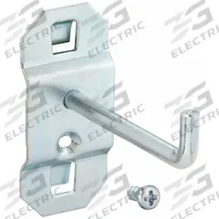 APPROVED VENDOR Single Rod Pegboard Hook: 2 1/2 in x 1 in, Screw-In, Surface, Silver (MPN 6YB87). Key specifications — Mounting Type: Surface; Finish: Zinc-Plated; Color: Silver; Accessory Type: 90-Degree Single Hook; Locking System: Screw-In; Brand: APPROVED VENDOR.