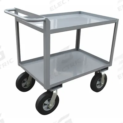APPROVED VENDOR Utility Cart: 1,500 lb, 36 in L x 24 in W Shelf, 2 Shelves, Gray - General Purpose Utility Carts