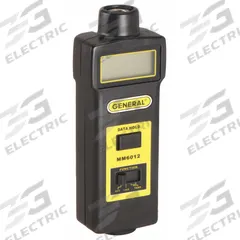 GENERAL Moisture Meter: Digital, LCD, Pin, Carrying Case, ±0.5% Moisture Content Accuracy (MPN MM6012). Key specifications — attr999354: Digital; attr1009284: Impact Pin; attr1009272: Data Logging; attr999347: Wood; attr999350: LCD; attr999383: ±0.5%; attr999345: GENERAL.