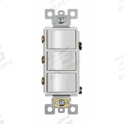BROAN Speed Control: Rocker, SPST, 3 Switches or Dials, 120V AC - Rocker Fan Switches