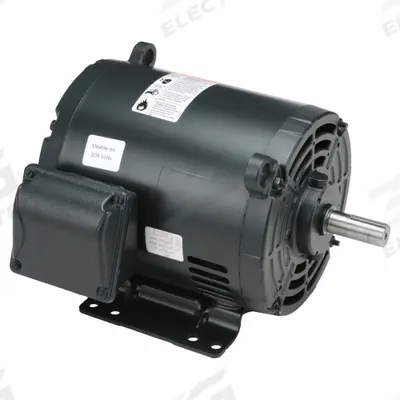 Dayton General Purpose Motor: Rigid Base Mount, Open Drip Proof, 3 hp, 230/460V AC - Rigid Base 3-Phase General Purpose AC Motors