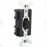 HUBBELL Wall Switch: Push Button Switch, Single Pole, Maintained, Brown, 120/277V AC, 20 A (MPN HBL1281). Key specifications — Illuminated: No; Voltage Rating: 120/277V AC.