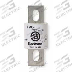 Semiconductor Fuse: FWX Series, Fast-Acting, 250 A, 250 V AC, 250 V DC DC Volt Rating (MPN FWX-250A). Key specifications — Series: FWX; Brand: BUSSMANN; Voltage Type: AC/DC.