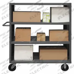 APPROVED VENDOR Stock Truck: 2,000 lb, Flush Lip, 31 in L x 55 in W x 58 in H Overall Dim., Phenolic (MPN 2SPT-3048-3-2K-95). Key specifications — Shelf Adjustability: Fixed; Brand: APPROVED VENDOR; Color: Gray; Caster/Wheel Configuration: (2) Rigid.