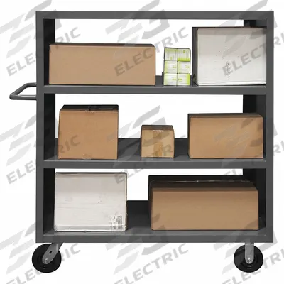 APPROVED VENDOR Stock Truck: 2,000 lb, Flush Lip, 31 in L x 55 in W x 58 in H Overall Dim. - Dual-Side-Access Solid-Wall Stock Trucks