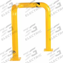 VESTIL Corner Guard: Corner, 42 5/8 in Top Rail Ht, 7/8 in Mounting Hole Dia, 8 in Mounting Plate Wd (MPN TEG-30-42-4). Key specifications — Color: Yellow; Material: Steel; Rail Mounting Style: Floor Mounted; Includes Mid-Rail: Mid-Rail Not Included.