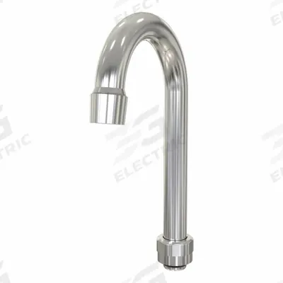 SANI-LAV Spout: Spout, Gooseneck, Swivel Spout, Cast Brass, Chrome, 2 gpm Flow Rate - Gooseneck Faucet Spouts