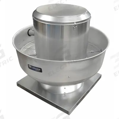 CANARM Uplast Exhauster: Belt Drive, Less Drive Pack, 15 in Wheel, 1,700 cfm to 2,700 cfm - Kitchen Air Belt-Drive Fans without Drive