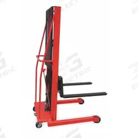 DAYTON Stacker: 1,000 lb, 30 in L x 3 in W Fork, 47 in L x 32 in W x 80 in H Overall Dim, Adj (MPN 2MPT9). Key specifications — Width Across Forks: 6 in to 24-3/8 in; Brand: DAYTON.