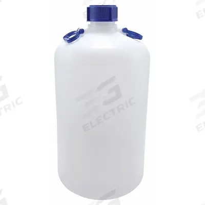 APPROVED VENDOR Carboy: 50 L Capacity - mL, Narrow Mouth Size, Screw On Cap, White - Swing-Handle Round Carboys