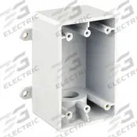 CANTEX Electrical Box: PVC, Rectangular, 1 Gangs, 3/4 in Hub Size, 22.5 cu in Capacity, Gray (MPN 5133364). Key specifications — Color: Gray; Brand: CANTEX.