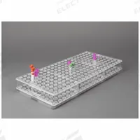Tube Rack: 10 in Overall Wd, 2 1/2 in Overall Ht, 20 3/4 in Overall Lg, PETG, Clear, (200) Tubes (MPN BLDTUBE200). Key specifications — Material: PETG; Mounting Location: Benchtop; Color: Clear; Product Type: Test Tube Rack; Total Holding Capacity: (200) Tubes; Brand: POLTEX.