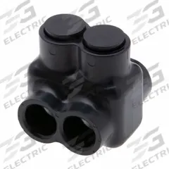 POLARIS Multitap Connector: 2 Port, Double-Sided Entry, 14 AWG – 1/0 AWG Wire Size, Black (MPN IT-1/0B). Key specifications — Body Material: Aluminum; Brand: POLARIS.