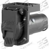 CURT Automotive Electrical Plug: 7-Way, Plastic, Vehicle, Dust Cover (MPN 58417)